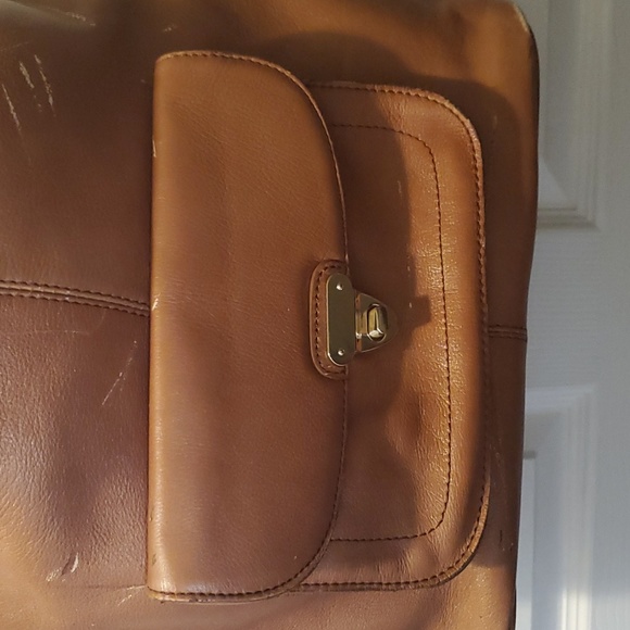 Vintage Banana Republic Slouchy Leather Bag Cognac - Picture 3 of 9